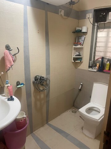 Bathroom in 3 BHK Apartment at Anmol Tower, Goregaon West – for Rent