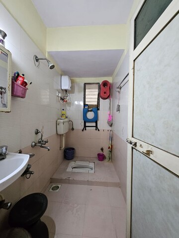 Bathroom in 2 BHK Apartment at Parsik Nagar – for Sale