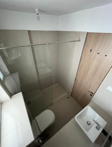 Bathroom in 3 BHK Apartment at Soham Crystal Spires, Ghodbunder Road – for Rent