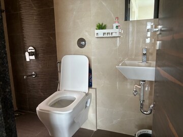 Bathroom in 2 BHK Apartment at Gurukrupa Marina Enclave, Malad West – for Rent
