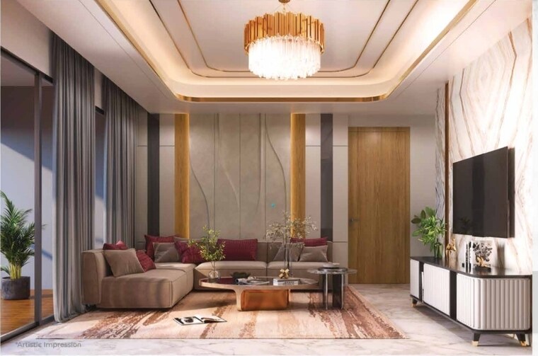 Living Room, pristine-the-lords 3 Bedroom 1554 Sq.Ft. Apartment In Pashan Pune 8898644
