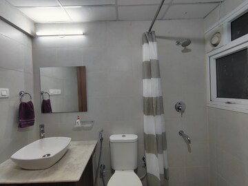 Bathroom in 2 BHK Apartment at Bhartiya Nikoo Homes, Thanisandra Main Road – for Rent