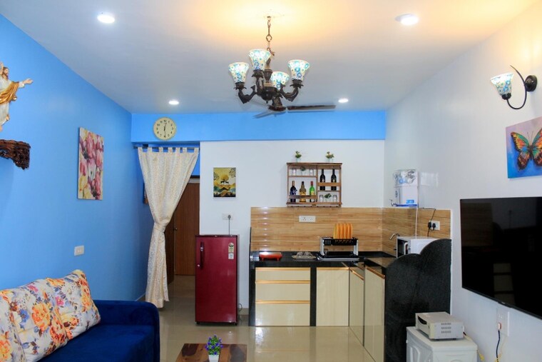 Living Room, candolim 1 Bedroom 678 Sq.Ft. Apartment In Candolim Goa 8899686