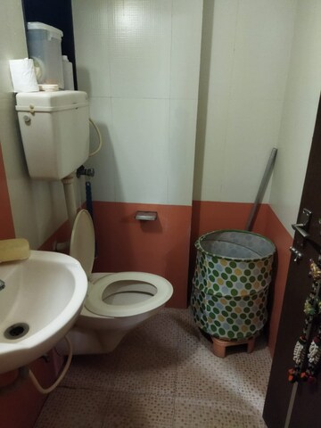 Bathroom in 2 BHK Apartment at Chaurang CHS, Sanpada – for Rent