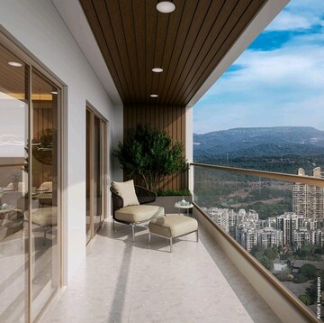 Balcony in 2 BHK Builder Floor at Chandak Greenairy, Borivali East – for Sale