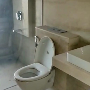 Bathroom in 3 BHK Apartment at Malad East – for Rent