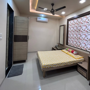 Bedroom in 3 BHK Apartment at Raheja Tipco Heights, Kasam Baug – for Rent