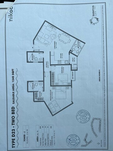 2 BHK Apartment For Sale in Bhartiya City Nikoo Homes II, Thanisandra Main Road