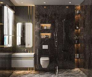 Bathroom in 4 BHK Builder Floor at Woodview Residences, Sector 89 – for Sale