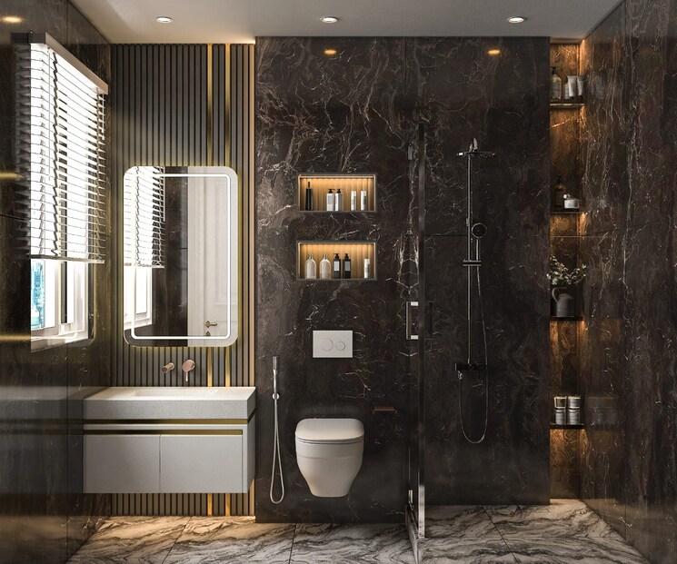 Bathroom, woodview-residences 4 Bedroom 3000 Sq.Ft. Builder Floor In Sector 89 Gurgaon 8900539