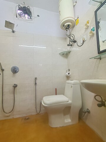 Bathroom in 2 BHK Apartment at Boutique Residential Apartments C-220, Malviya Nagar – for Rent