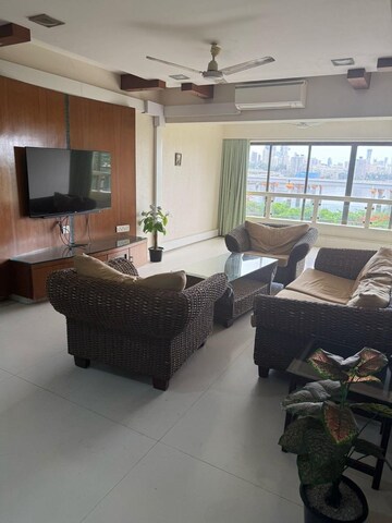 Living Room in 3 BHK Apartment at Lodha World One, Worli – for Rent