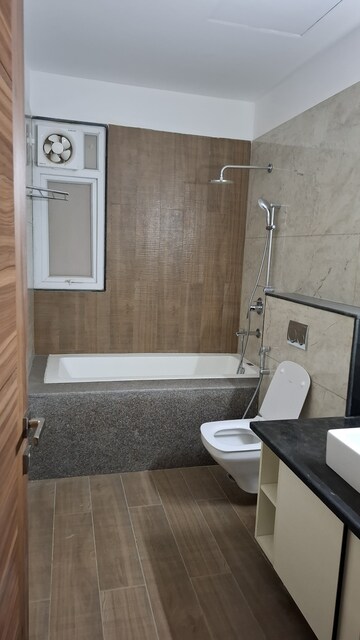 Bathroom in 4 BHK Apartment at Uchdpl Veridia Oakwood Enclave, Wave City – for Rent