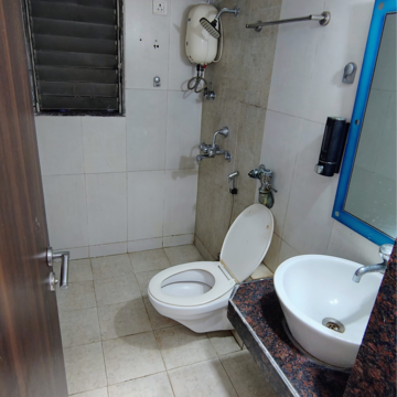 Bathroom in 1 BHK Apartment at Ekta Brooklyn Park, Y K Nagar – for Rent
