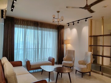 Living Room in 4 BHK Apartment at DLF The Crest, Sector 54 – for Rent