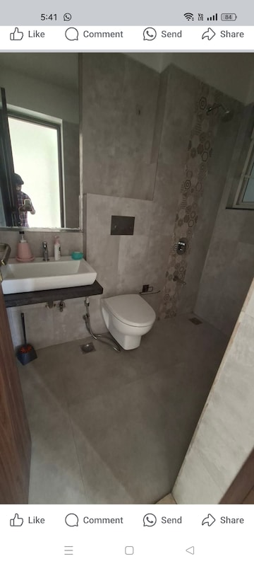Bathroom in 1 BHK Apartment at Harshail Falcon, Malad West – for Rent