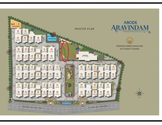 3 BHK 1755 Sq.Ft. Apartment in Abode Aravindam