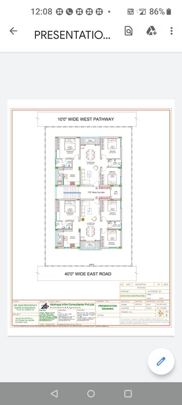 Floor Plan in 2.5 BHK Apartment at Tellapur – for Sale