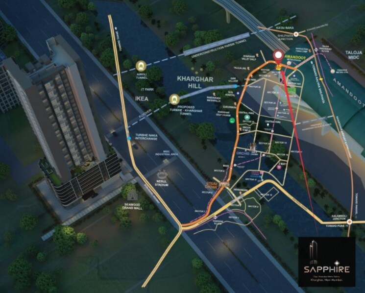 Exterior View, ak-sapphire 2 Bedroom 599 Sq.Ft. Apartment In Kharghar Navi Mumbai 8902579