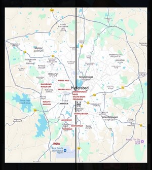 3 BHK Apartment – Map Location View at Mahaveer Crystal Garden, Attapur - for Sale