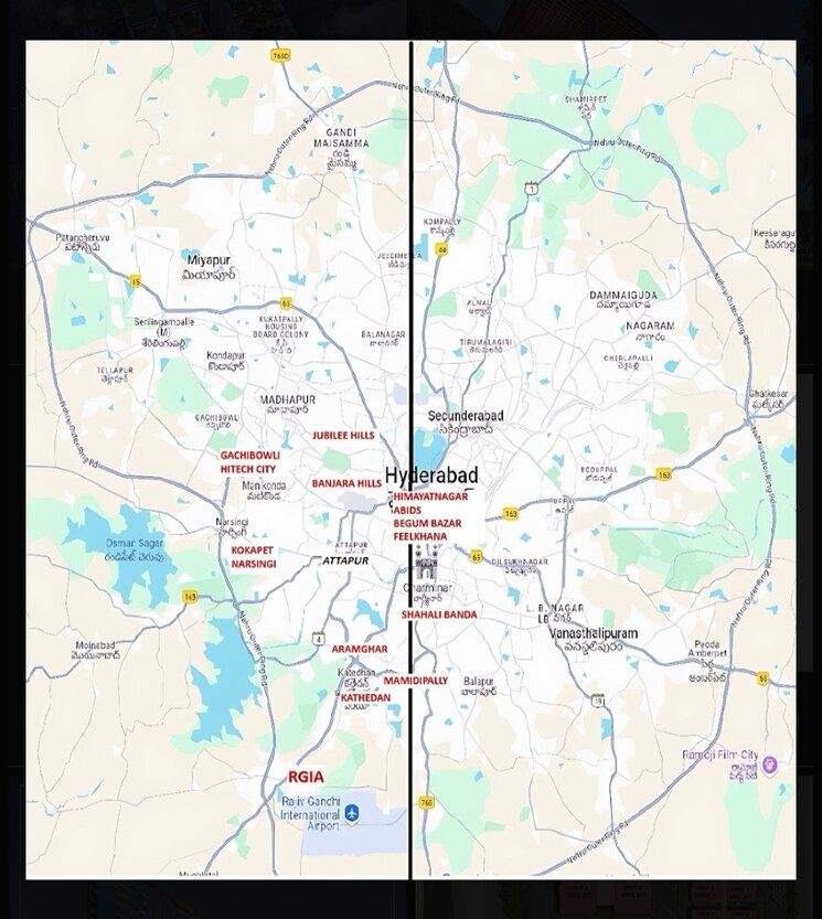 Map Location, mahaveer-crystal-garden 3 Bedroom 1840 Sq.Ft. Apartment In Attapur Hyderabad 8903082