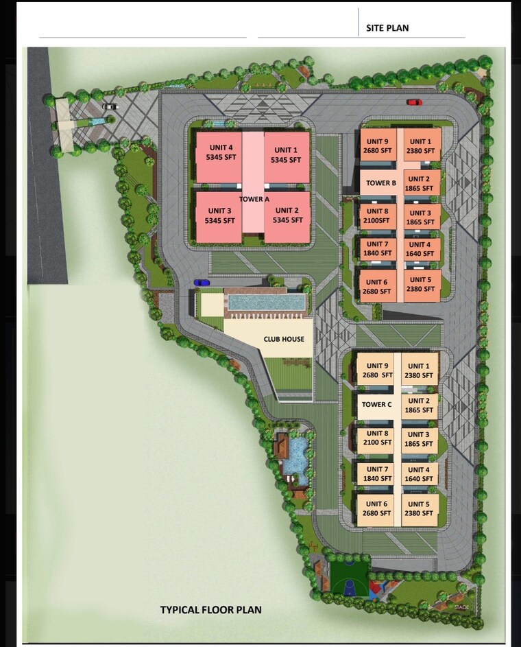 Master Plan, mahaveer-crystal-garden 3 Bedroom 1640 Sq.Ft. Apartment In Attapur Hyderabad 8903115