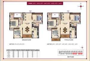 Floor Plan in 3 BHK Apartment at Casagrand Regal, Nagavara – for Sale