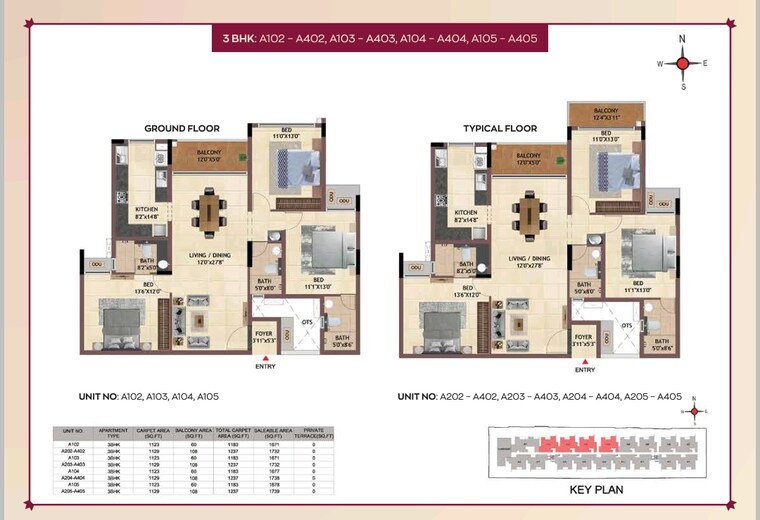Floor Plan, casagrand-regal 3 Bedroom 1621 Sq.Ft. Apartment In Nagavara Bangalore 8903547