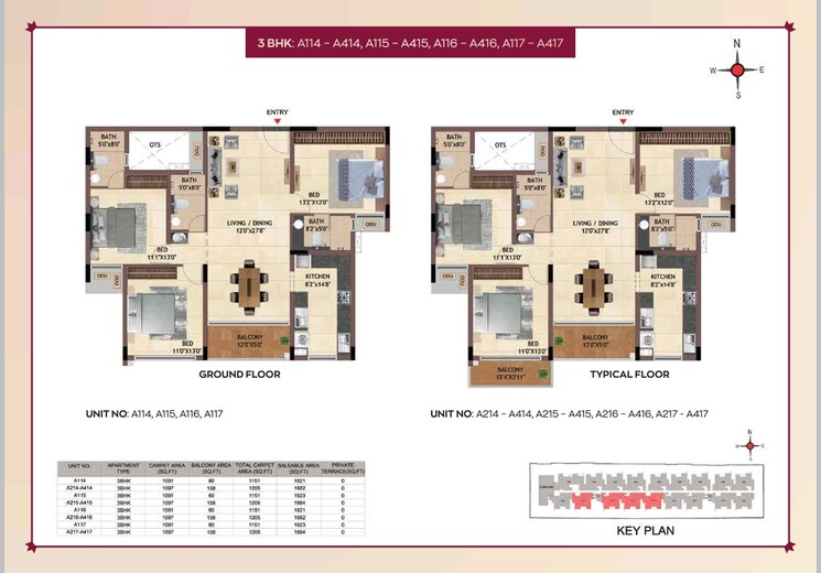 Floor Plan, casagrand-regal 3 Bedroom 1621 Sq.Ft. Apartment In Nagavara Bangalore 8903547