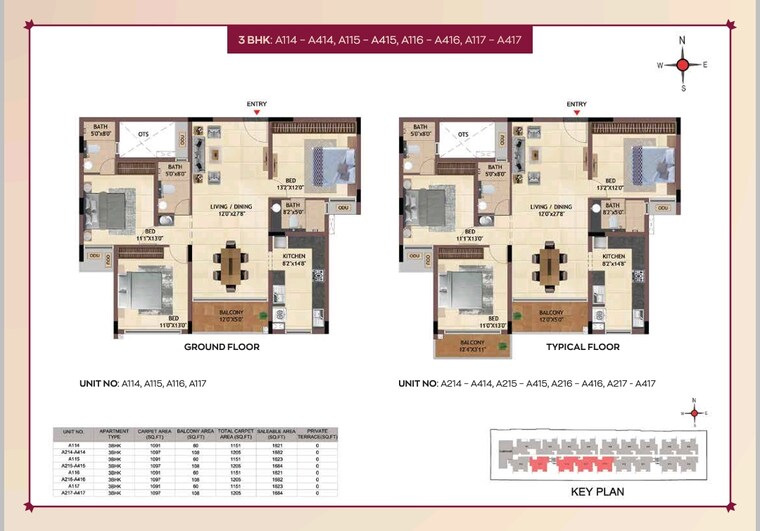 Floor Plan, casagrand-regal 3 Bedroom 1621 Sq.Ft. Apartment In Nagavara Bangalore 8903547