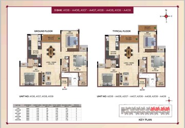 Floor Plan in 3 BHK Apartment at Casagrand Regal, Nagavara – for Sale