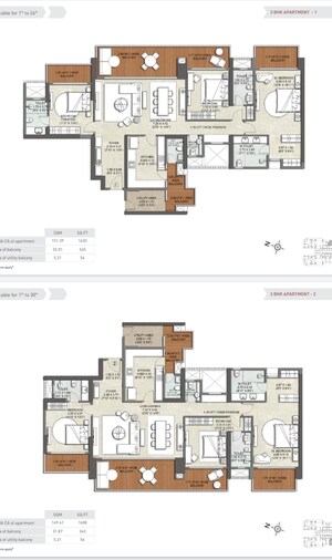 Floor Plan in 5 BHK Penthouse at Kalpataru Vista, Sector 128 – for Sale