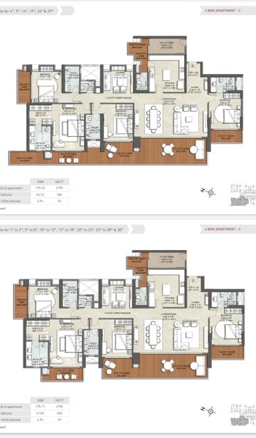 Floor Plan in 6+ BHK Penthouse at Kalpataru Vista, Sector 128 – for Sale
