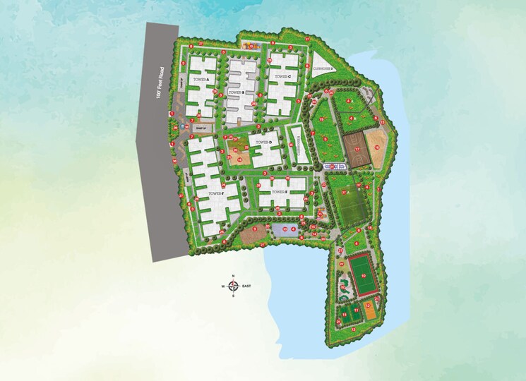 Master Plan, ananda-the-drizzle 3 Bedroom 1895 Sq.Ft. Apartment In Narsingi Hyderabad 8903754