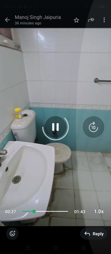 Bathroom in 3 BHK Apartment at Ram Vihar, Sector 30 – for Rent