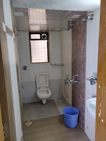 Bathroom in 2 BHK Apartment at Puranik Hometown, Ghodbunder Road – for Rent