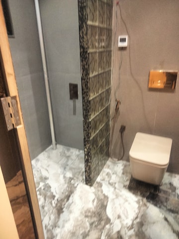 Bathroom in 2 BHK Apartment at Vasant Valley Ivy Tower, Malad East – for Rent