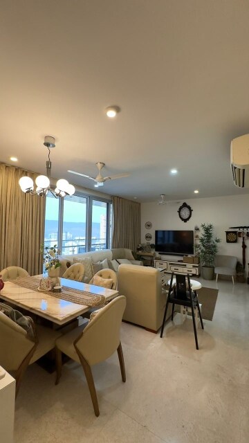 Living Room in 3 BHK Apartment at Oberoi Realty Exquisite, Goregaon East – for Rent