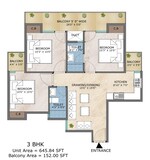 3 BHK 645 Sq.Ft. Apartment in Adore Happy Homes Exclusive