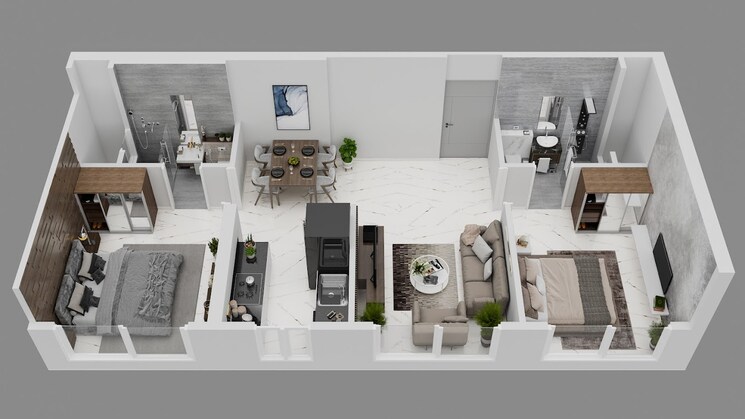 Floor Plan, enso-sanza 1 Bedroom 289 Sq.Ft. Apartment In Kandivali East Mumbai 8904942