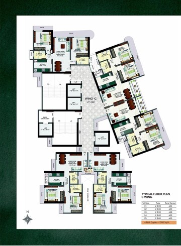 Floor Plan in 2 BHK Apartment at Malad East – for Sale