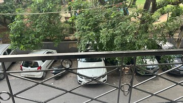 Balcony in 2 BHK Builder Floor at East Of Kailash – for Rent