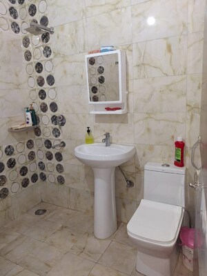 Bathroom in 3 BHK Apartment at Dhakoli – for Sale