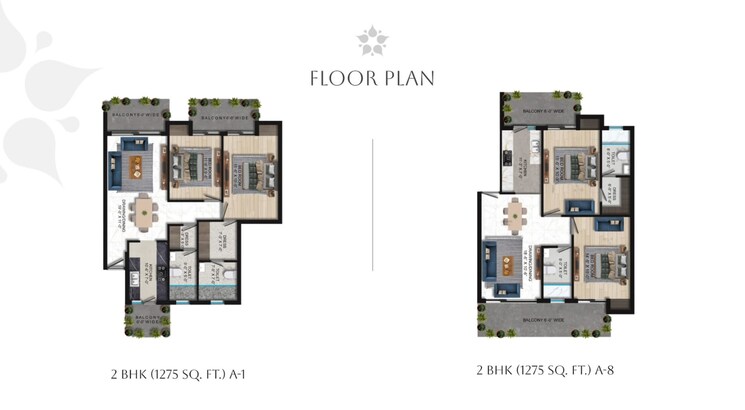Floor Plan, resizone-residency 2 Bedroom 1160 Sq.Ft. Apartment In Sewla Kalan Dehradun 8905529