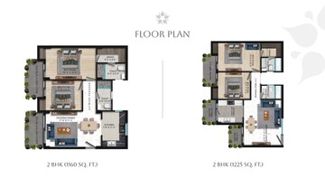 Floor Plan in 2 BHK Apartment at Resizone Residency, Sewla Kalan – for Sale