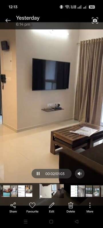 Living Room in 1 BHK Apartment at Lodha Amara, Kolshet Road – for Rent