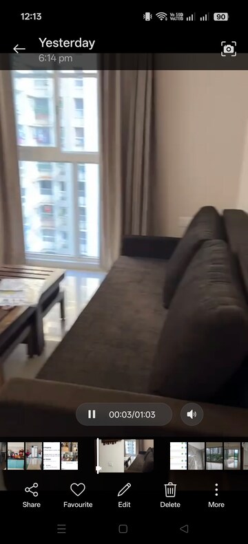 Living Room in 1 BHK Apartment at Lodha Amara, Kolshet Road – for Rent