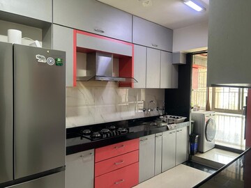 Kitchen in 3 BHK Apartment at Rustomjee OZone, Goregaon West – for Rent
