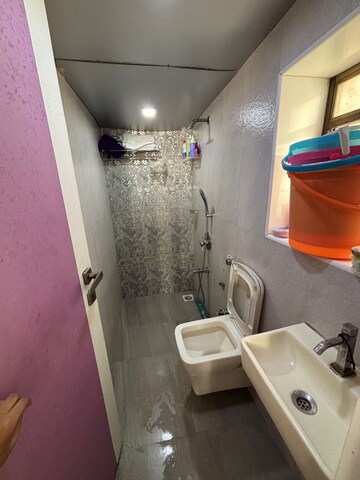 Bathroom in 1 RK Independent House at Aishwarya Tower, Santacruz East – for Rent