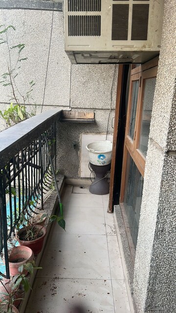 Balcony in 3 BHK Apartment at Mahesh Apartments, Vasundhara Enclave – for Rent